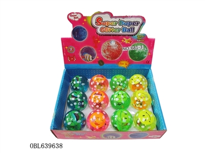 Box 12 zhuang 6.5 cm all over the sky star smile flash bounce the ball - OBL639638