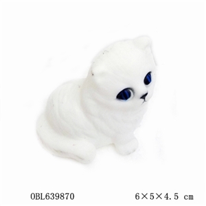 The bathroom water animals little white cat - OBL639870