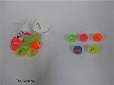 2.7 cm mesh bag 12 animals bounce the ball - OBL640284