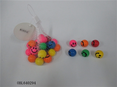 2.7 cm mesh bag 20 grains smiling face bounce the ball - OBL640294