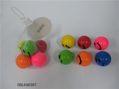 4.5 cm mesh bag 5 grain of smiling face bounce the ball - OBL640307