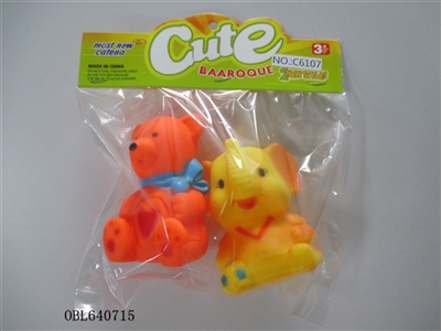 Two lining plastic animal zhuang - OBL640715