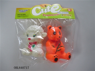 Two lining plastic animal zhuang - OBL640717