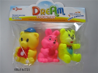 Three lining plastic animal zhuang - OBL640721