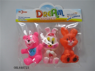 Three lining plastic animal zhuang - OBL640723