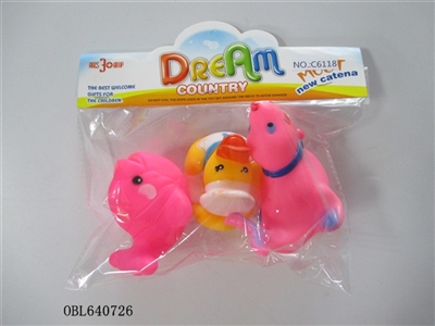 Three lining plastic animal zhuang - OBL640726