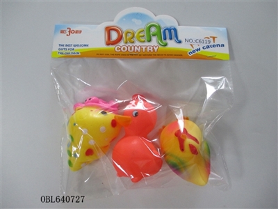 Three lining plastic animal zhuang - OBL640727