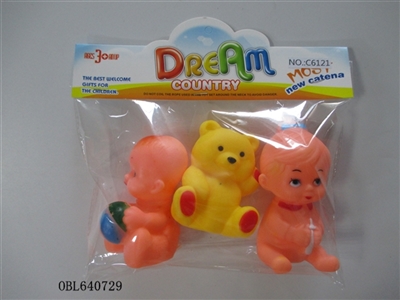 Three lining plastic animal zhuang - OBL640729