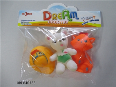 Three lining plastic animal zhuang - OBL640738