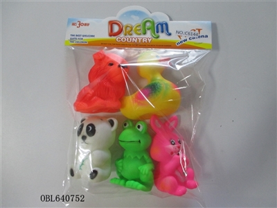 5 zhuang lining plastic animals - OBL640752