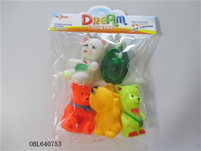 5 zhuang lining plastic animals - OBL640753