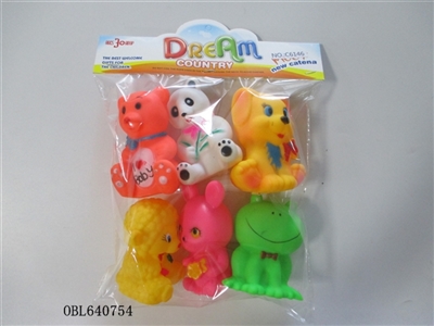Six lining plastic animal zhuang - OBL640754