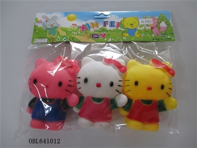 Three lining plastic zhuang KT cat - OBL641012