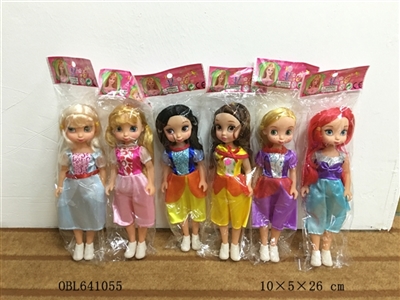 袋装9寸空身迪士尼公主6款混装 - OBL641055