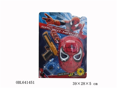 The latest edition of the spiderman mask simulation QiangMo soft marbles New watch launchers A flyin - OBL641451