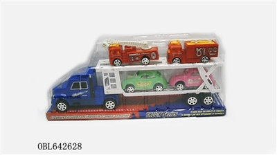 惯性拖头车载2只甲虫2只消防车 - OBL642628