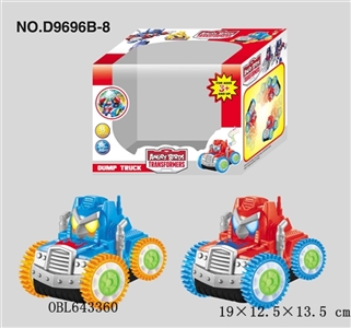 Angry birds circle round electric dumper - OBL643360