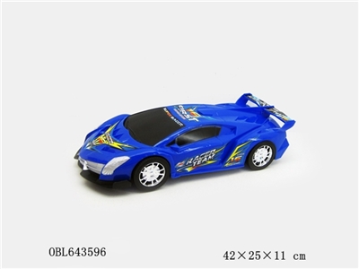 实色喷漆仿真惯性赛车（红、蓝混装） - OBL643596