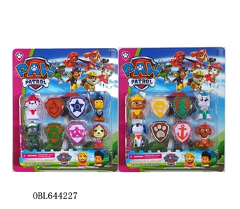 2 inch seal dogs patrol four figures 4 seal base card installed, only 2 style - OBL644227