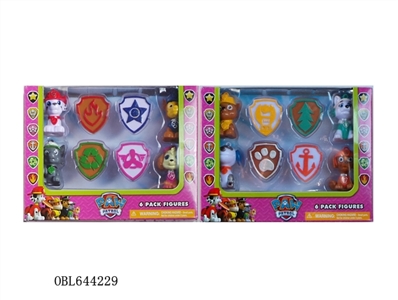 2 inch seal dogs patrol four figures 4 box seal base, only 2 style - OBL644229