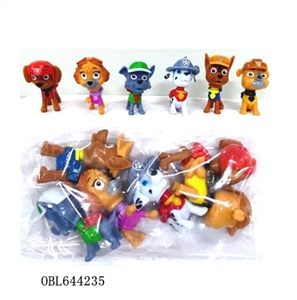Shaking dog patrol 2.8 -inch Q version 6 a bundle - OBL644235