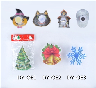 圣诞树，雪花，铃铛可做：磁铁铁夹子双面胶吸盘 - OBL644293