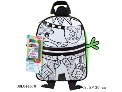 DIY painting watercolor backpack can be washed pen (5 color) - ghost head cartoon graphics - OBL644678