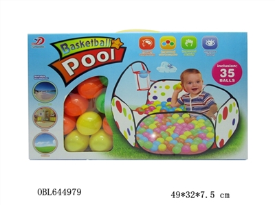 90 cm children basketball pool with 35 6 cm Marine pitches - OBL644979