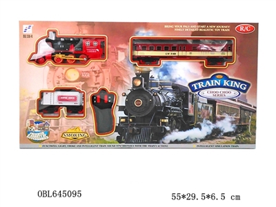 Remote control light music classical orbit train smoke - OBL645095