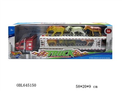 Inertia double drag head car six animals - OBL645150