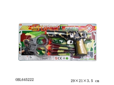 喷漆金色针枪配手铐 - OBL645222