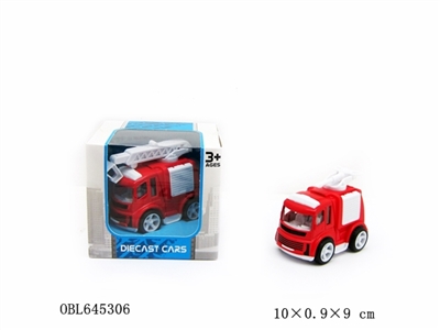 Mini alloy cartoon fire engines (2, orange) - OBL645306