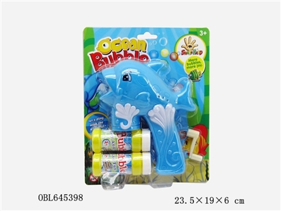 Hand the dolphins bubble gun - OBL645398