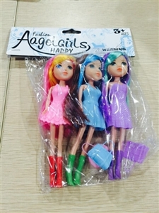 Christmas gift box 3 only 7 inches large sister doll with three mini bag - OBL646787