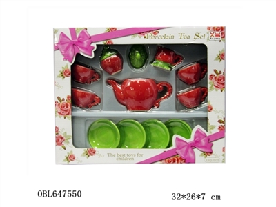 New strawberry 13 PCS mini ceramic tea set - OBL647550