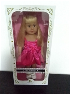 18 inch girl Wearing a mei red skirt - OBL647630