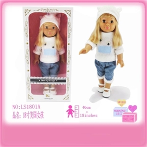 18 inch girl wore a wool hat trousers - OBL647631