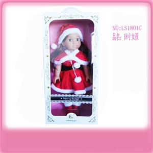 18 inch girl dressed up as Santa dress - OBL647633