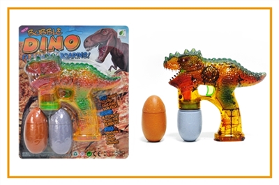 Transparent dinosaur paint with six lights flash two bottles of water bubble gun - OBL647763