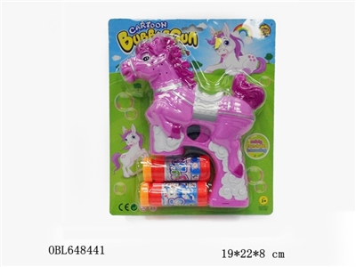 Solid color horse bubble gun Music 2 bottles of water - OBL648441