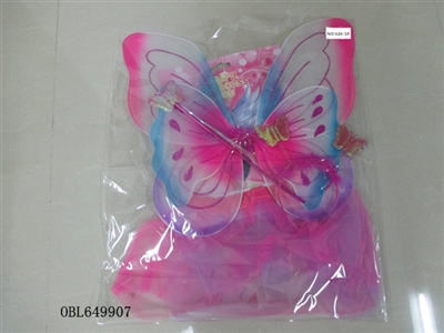 Double butterfly wings with skirt Angel good hair clips - OBL649907