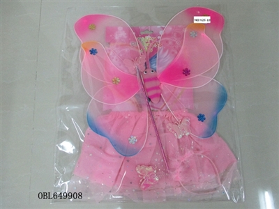 Double butterfly wings with skirt Angel good hair clips - OBL649908