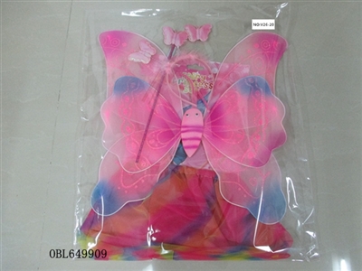 Double butterfly wings with skirt Angel good hair clips - OBL649909