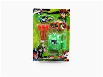 The new BEN10: watch the emitter Flying saucer 3 suction cups bullet 3 package (light electric) - OBL650480