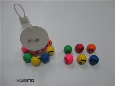 2.7 cm mesh bag 10 smiling face bounce the ball - OBL650703