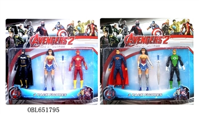 6 inches high imitation justice league 3 (lamp) accessories only 2 - OBL651795