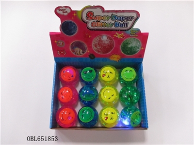 Box 12 zhuang 6.5 cm ribbons with smiling face flash bounce the ball - OBL651853