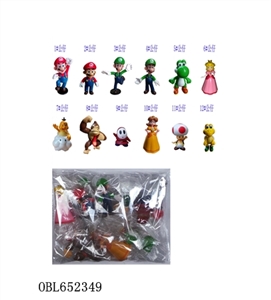 1.5 to 2.8 inch super Mario doll single OPP bag, 12 a bundle - OBL652349
