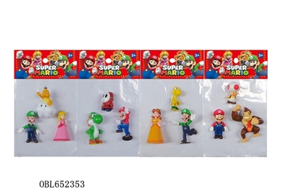 1.5 to 2.8 inch super Mario 3 doll folded card installed, only 4 style - OBL652353