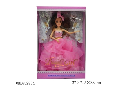 3D眼珠眼睫毛带十二关节实身婚纱公主 - OBL652834
